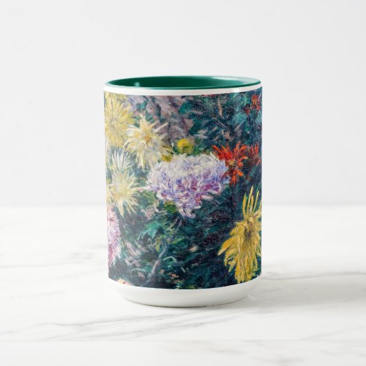 Kaillebotte - Witte en Gele Chrysanthema Mok (Midden)