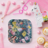 Kaillebotte - Witte en Gele Chrysanthema Papieren Bordje (Feest)