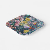 Kaillebotte - Witte en Gele Chrysanthema Papieren Bordje (Gebogen)