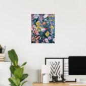 Kaillebotte - Witte en Gele Chrysanthema Poster (Thuiskantoor)