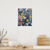 Kaillebotte - Witte en Gele Chrysanthema Poster (Keuken)