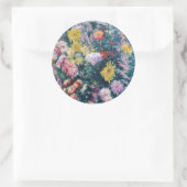 Kaillebotte - Witte en Gele Chrysanthema Ronde Sticker (Tas)