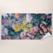 Kaillebotte - Witte en Gele Chrysanthema Strandlaken (Voorkant)