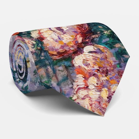 Kaillebotte - Witte en Gele Chrysanthema Stropdas (Opgerold)