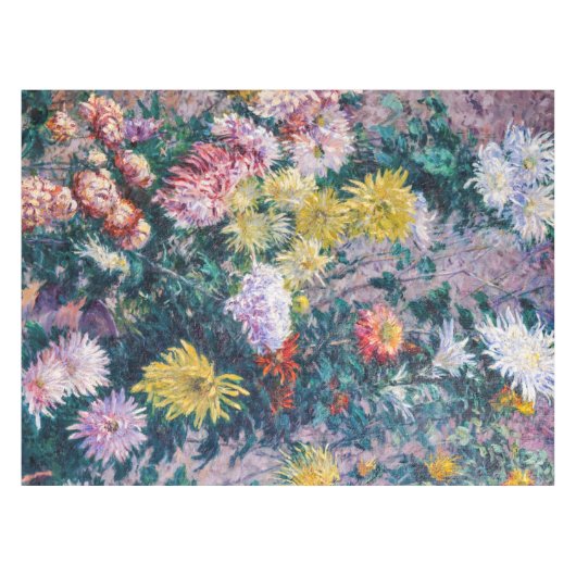 Kaillebotte - Witte en Gele Chrysanthema Tafelkleed (Voorkant (Horizontaal))