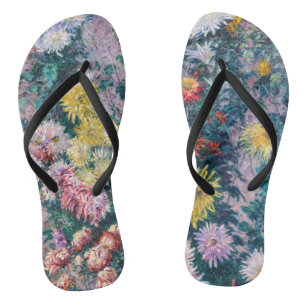 Kaillebotte - Witte en Gele Chrysanthema Teenslippers
