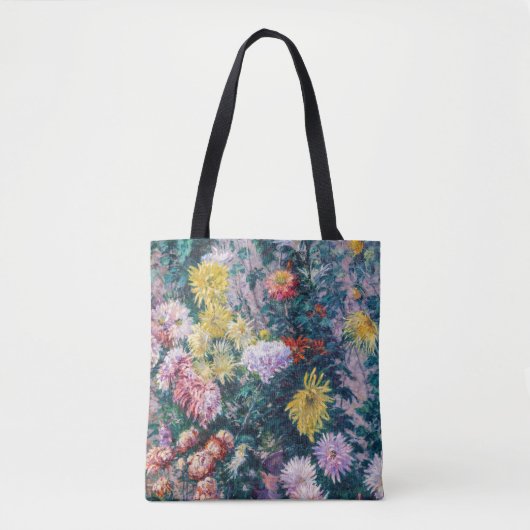 Kaillebotte - Witte en Gele Chrysanthema Tote Bag (Voorkant)