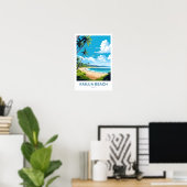 Kailua Beach Hawaii Reisprint Poster (Thuiskantoor)