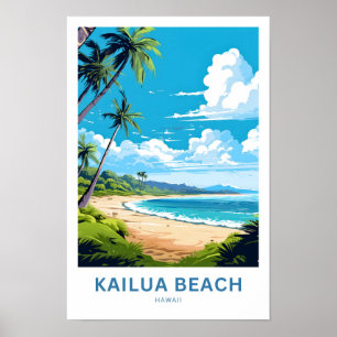Kailua Beach Hawaii Reisprint Poster