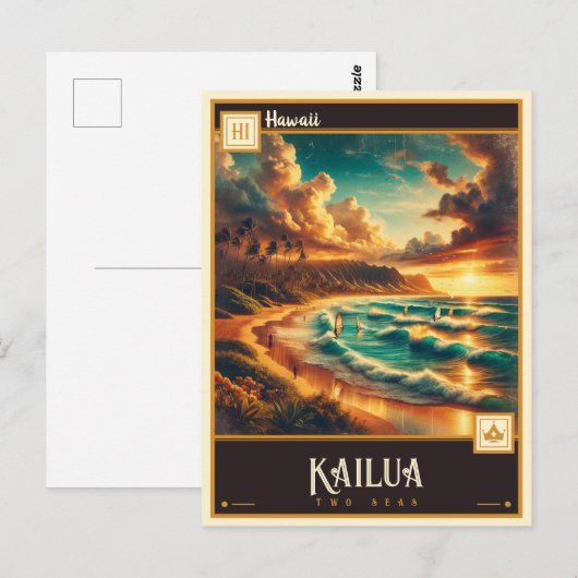 Kailua, Hawaï |  Briefkaart (Voorkant / Achterkant)