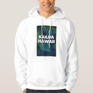 Kailua Hawaii stranden palmbladeren zomerkunst Hoodie