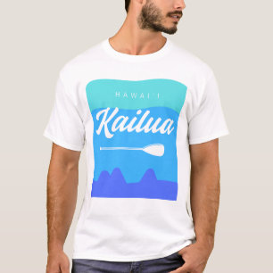Kailua Hawaii Surfboard Design met Mokes Island T T-shirt