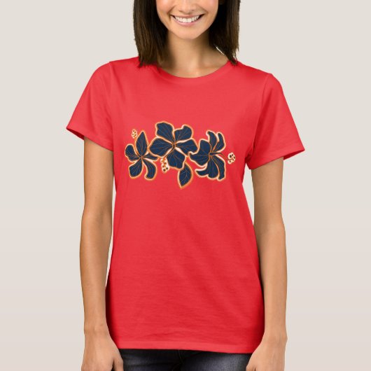 Kailua Hibiscus Dames T-shirt (Voorkant)