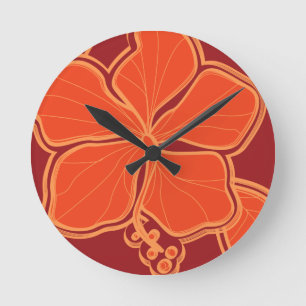 Kailua Hibiscus Hawaïaanse wandklokken