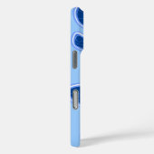 Kailua Hibiscus Hawaiian Engineered Floral Blue Case-Mate iPhone Case (Achterkant / Rechts)