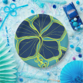 Kailua Hibiscus Hawaiian Engineered Floral Papieren Bordje (Feest)