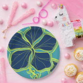 Kailua Hibiscus Hawaiian Engineered Floral Papieren Bordje (Feest)