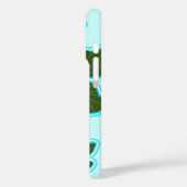 Kailua Hibiscus Hawaiian Engineering Floral Aqua Case-Mate iPhone Case (Achterkant / Links)