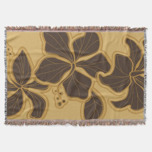 Kailua Hibiscus Hawaiian Floral Throw Blanket Deken (Voorkant)