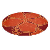 Kailua Hibiscus Hawaiian Glass Cutting Board Snijplank (Hoek)