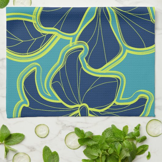 Kailua Hibiscus Hawaiian Kitchen Towel Theedoek (Gevouwen)