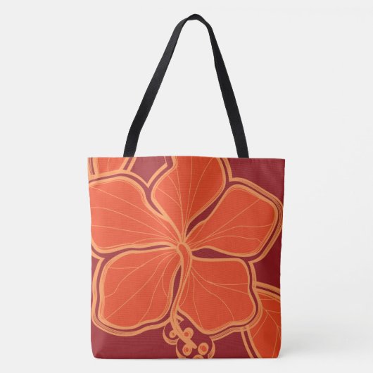 Kailua Hibiscus Hawaiian Reversible Beach Bag Tote Bag (Voorkant)