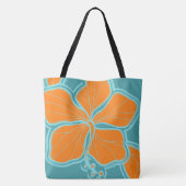 Kailua Hibiscus Hawaiian Reversible Beach Bag Tote Bag (Achterkant)