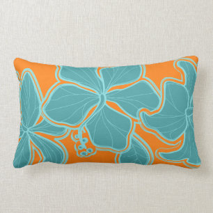Kailua Hibiscus Hawaiian Reversible Lumbar Pillow Kussen