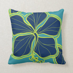 Kailua Hibiscus Hawaiian Reversible Square Pillow Kussen