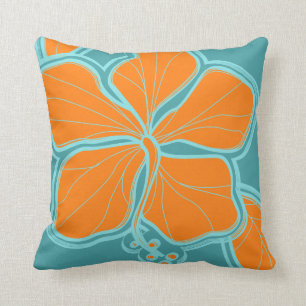 Kailua Hibiscus Hawaiian Reversible Square Pillow Kussen