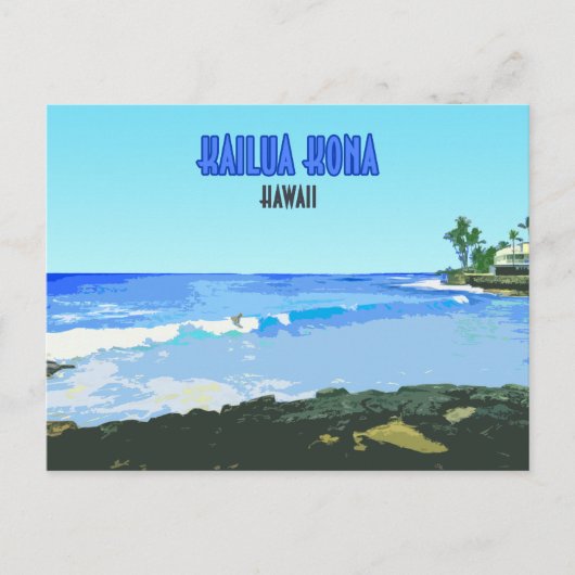 Kailua Kona Big Island Hawaii Vintage Briefkaart (Voorkant)