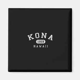 Kailua-kona Hawaï Retro Varsity Gebogen Tekst Vint Magneet