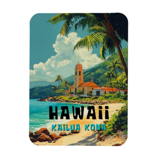 Kailua Kona Hawaii Beach Magneet (Verticaal)