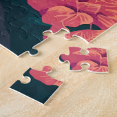 Kailua Kona Hawaii Big Island Sunset Retro Legpuzzel (Zijkant)