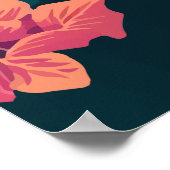 Kailua Kona Hawaii Big Island Sunset Retro Poster (Hoek)