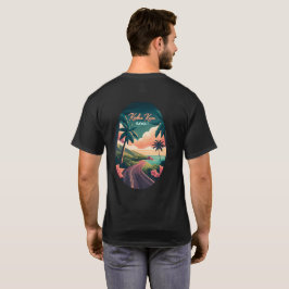 Kailua Kona Hawaii Big Island Sunset Retro T-shirt
