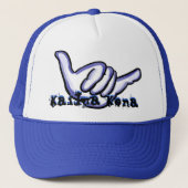 Kailua Kona hawaii blue shaka hat Trucker Pet (Voorkant)