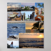 Kailua Kona Hawaii Collage 8 X 10 Poster (Voorkant)