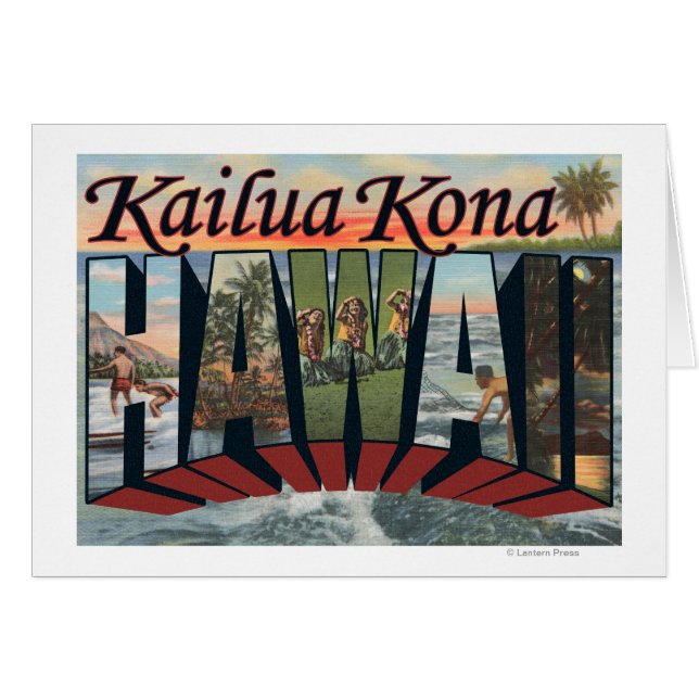 Kailua Kona, Hawaii - Grote letterscènes (Voorkant Horizontaal)