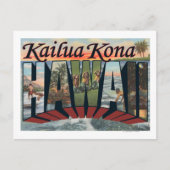 Kailua Kona, Hawaii - Grote letterscènes Briefkaart (Voorkant)
