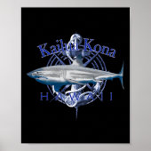 Kailua Kona Hawaii Nautical Sailing Boating  Poster (Voorkant)