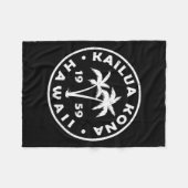 Kailua-kona Hawaii Palm Tree Mens Womens Girls Boy Fleece Deken (Voorkant (Horizontaal))