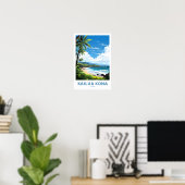 Kailua Kona Hawaii Reisprint Poster (Thuiskantoor)