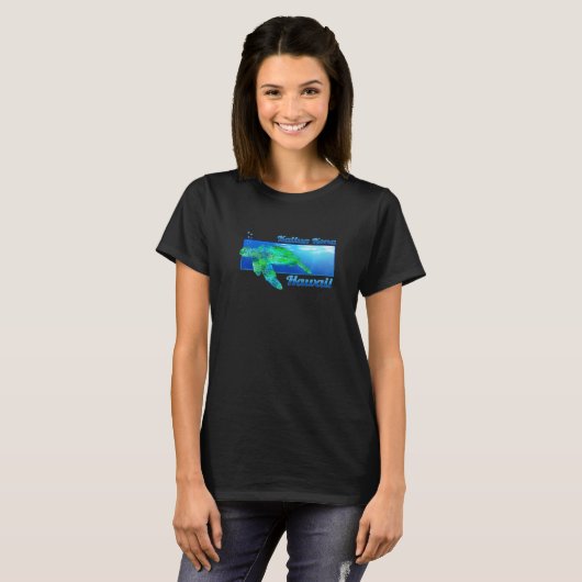 Kailua Kona Hawaii Swimming Honu T-shirt (Voorkant volledig)