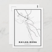 Kailua-Kona-kaart Briefkaart (Voorkant / Achterkant)