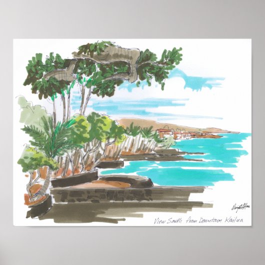 Kailua-Kona-kust Poster (Voorkant)