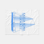 Kailua Kona Kustal Nautical Sailor Fleece Deken (Voorkant (Horizontaal))