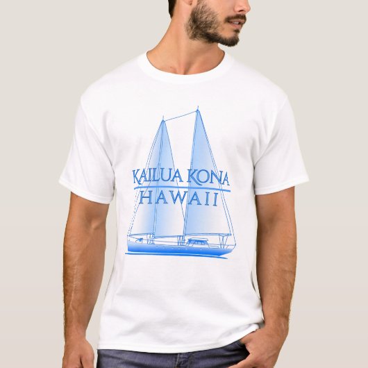 Kailua Kona Kustal Nautical Sailor T-shirt (Voorkant)