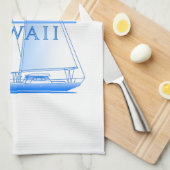 Kailua Kona Kustal Nautical Sailor Theedoek (Quarter Fold)