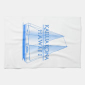 Kailua Kona Kustal Nautical Sailor Theedoek (Horizontaal)